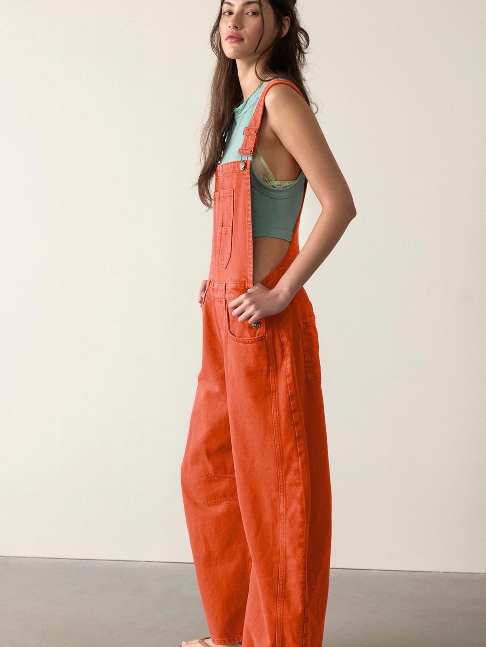 We The Free Good Luck Barrel Overalls